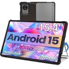 2025 NEW 15.4" Android 15 Tablet 10000mAh 8GB RAM 256GB ROM 4G LTE Metal Body