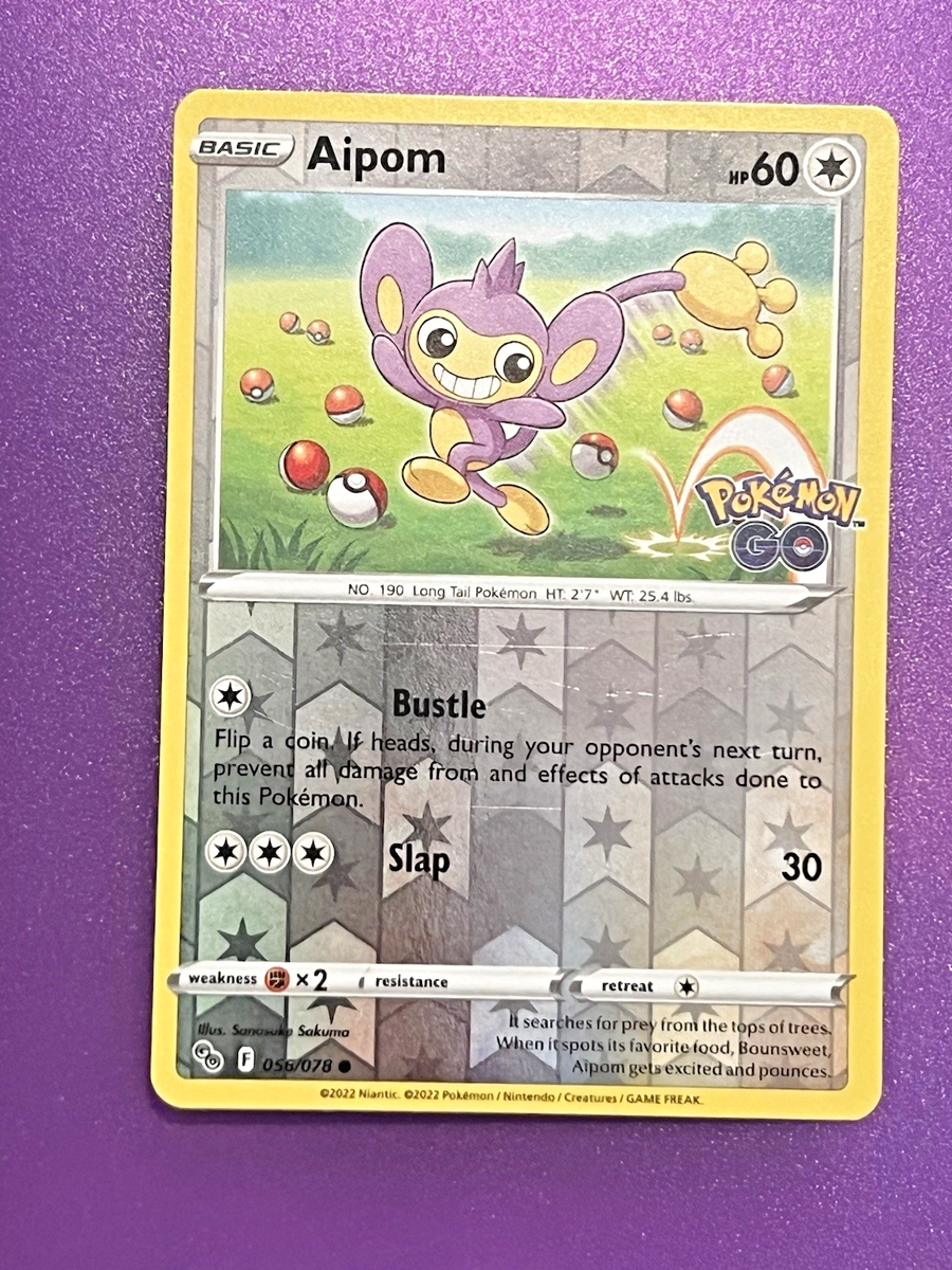 Pokemon Aipom Pokémon GO 056/078 Reverse Holo