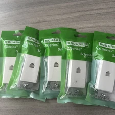 New  5 Pack Square D X Series By Schneider Electric Cat5e Ethernet Data Jacks