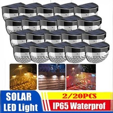 1000K SUPER BRIGHT SOLAR POWERED DOOR FENCE WALL LIGHTS LED OUTDOOR GARDEN LAMPS