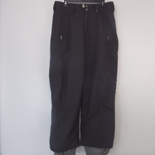 Men s Snowboard Pants Black Size Medium Insulated Winter Ski Snow Pants