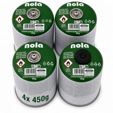 NOLA 450g Gaskartuschen &ndash; Propan-/Butangas Schraubkartuschen mit Gewinde &ndash; 7/16"