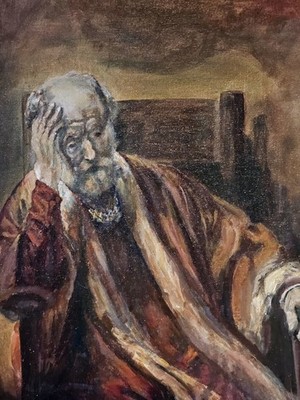 (mp13) Gerahmt, signiert, Ölgemälde auf Karton. 50 cm hoch x 40 cm breit. rembrandt.