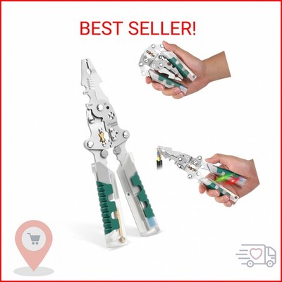 18 In 1 Foldable Ｗire Stripper, With Voltage Detector, Multifunctional Wire Stri