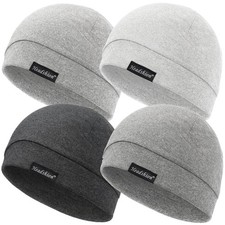 Cotton Skull Caps for Men Women,4-Pack Lightweight Beanie Sleep Caps Chemo He...