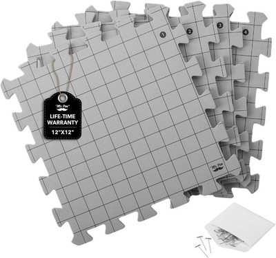 Mr. Pen- Interlocking Blocking Mats, 12 x12 , 4 Pack, Mats for Gray 
