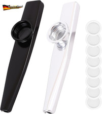 Kazoo Instrument Profi, 2 St&uuml;ck Metall Kazoos Mit 8 Fl&ouml;tenmembranen, Vielseitige