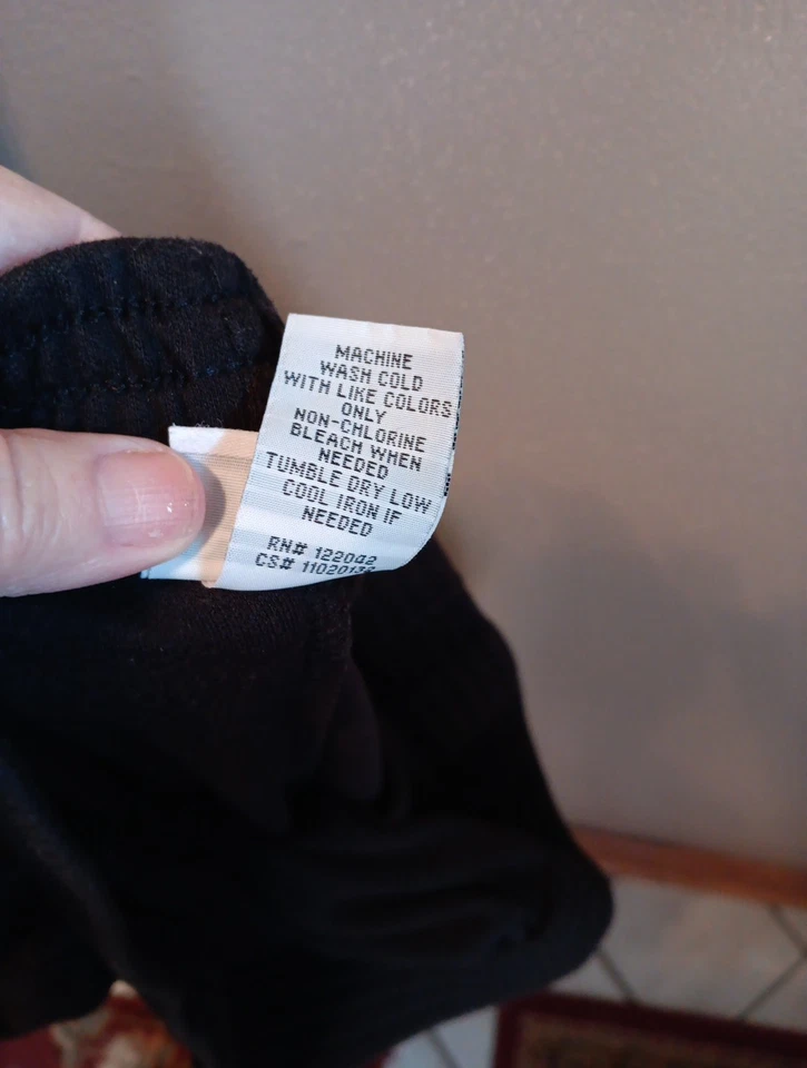 Black Panel 28" Swing Skirt 1X Elastic Waist Pull-On Soft & Stretchy Jersey Knit Foto 3 de 3