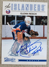 2012-13 Panini Classics Signatures Glenn Chico Resch Auto #64 New York Islanders