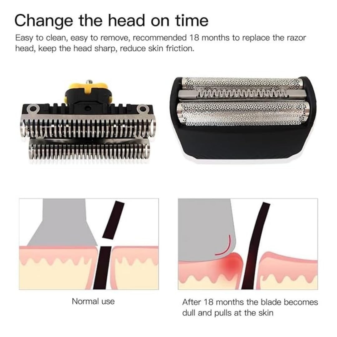 Foil & Cutter Replacement Head for Braun Shaver Razor 195S 197S 199S 195