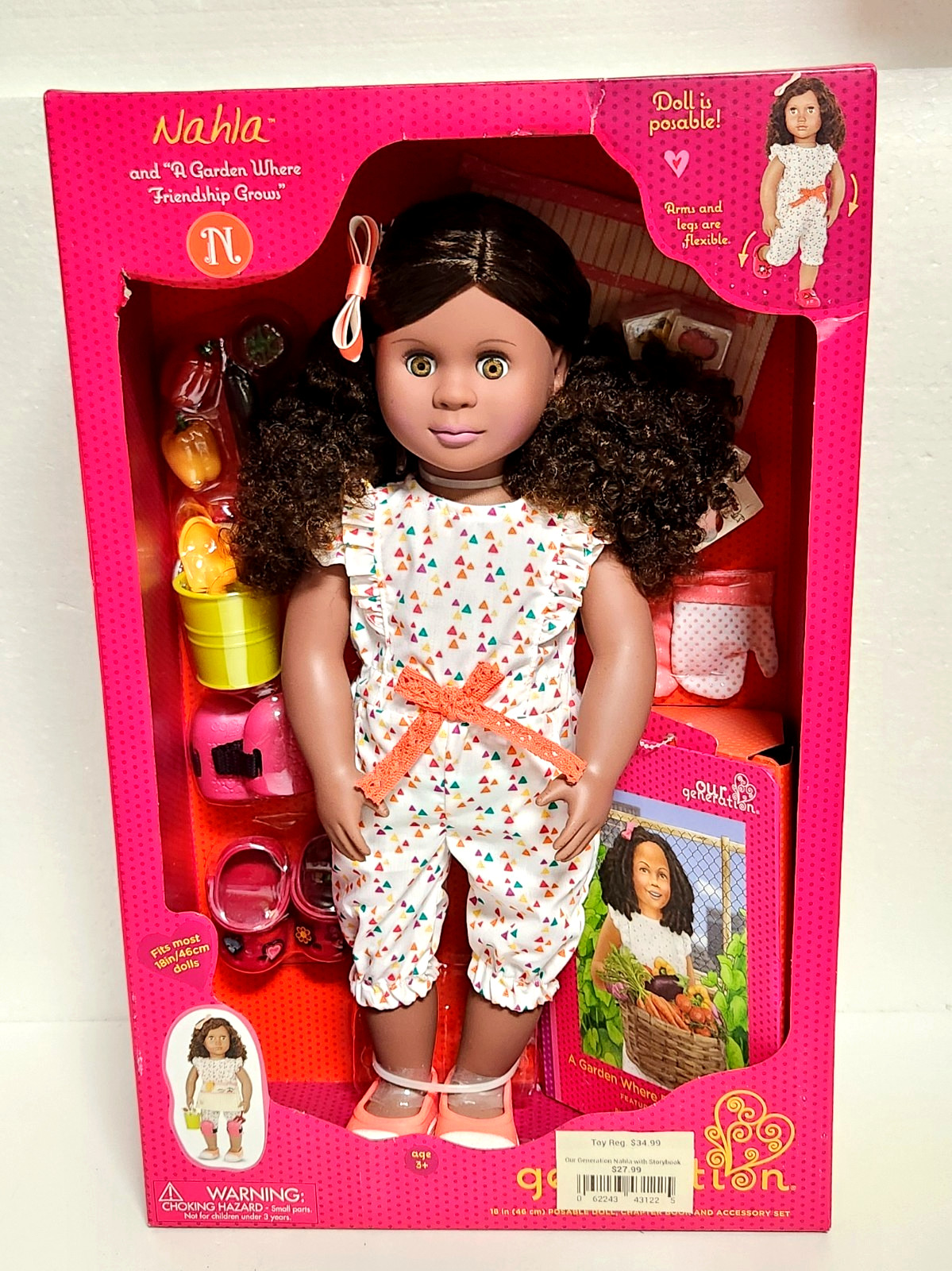 Our Generation Nahla with Storybook & Accessories 18" Posabl