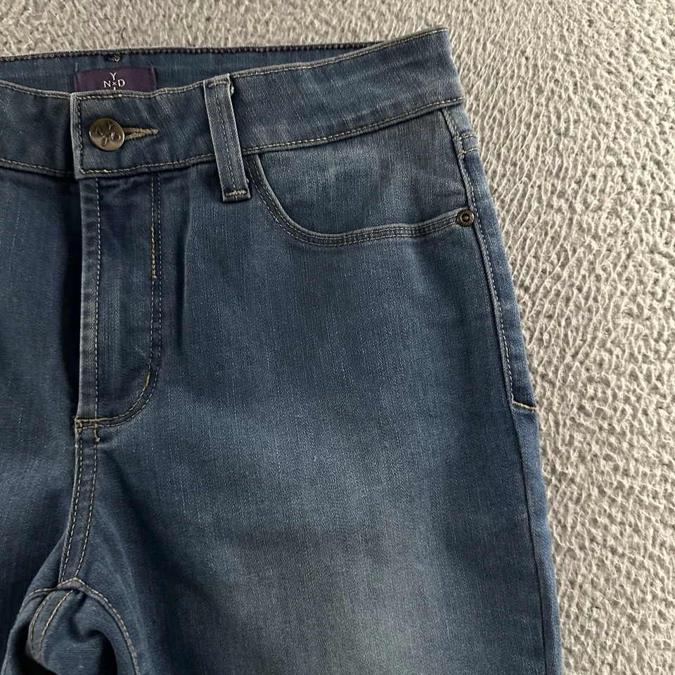 NYDJ Womens Pants Blue Size 6 Alina Legging Mid Rise Denim Stretch Cotton Blend - Image 4 of 4