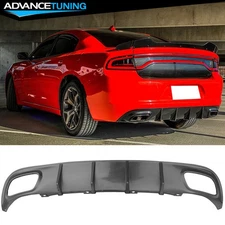 Fits 15-23 Dodge Charger V2 Style Rear Bumper Lip Diffuser Lower Valance PP