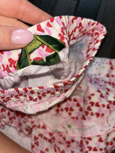 Oilily Girls Size 3 Year Old Skirt Pink Witj Bugs And Flowers Tie In Back - Picture 4 of 6