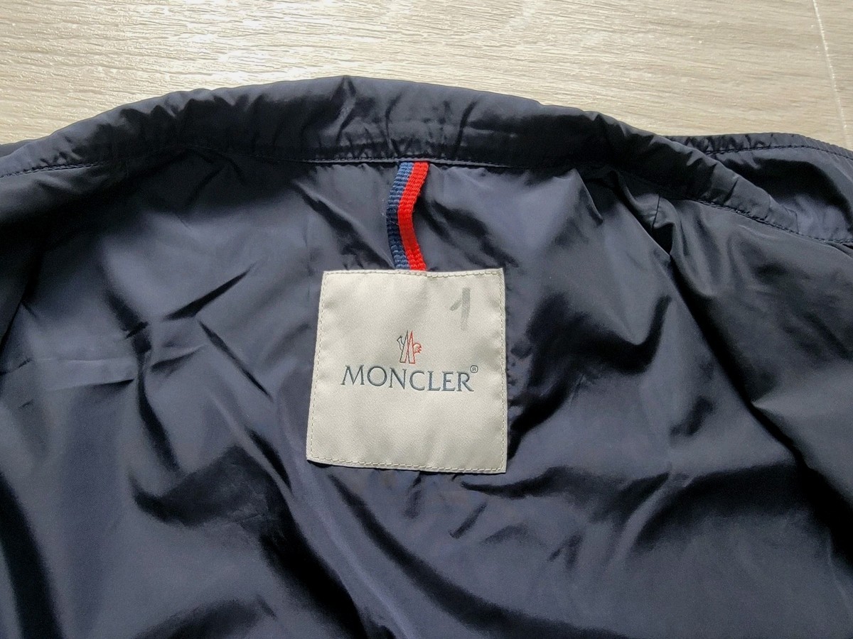 Auth Moncler Junior Boys Zip Jacket Bomber Windbreaker Navy Size
