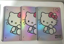 PACK DE 3 CARNETS HELLO KITTY ONE SUJET NEUFS RENTRÉE SCOLAIRE