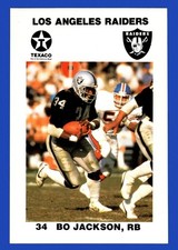 1988 Texaco Los Angeles Raiders Set-Break #  9 Bo Jackson VG-VGEX *GMCARDS*