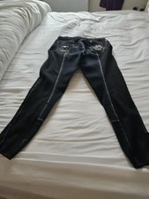 ⁹KATIE PRICE EQUESTRIAN BLACK DENIM BREECHES. Size: 10/12