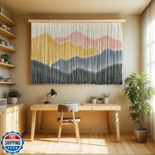 laddawan Extra Large Macrame Wall Hanging Dip-Dyed Tapestry Moder
