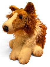 Vintage 2000 Animal Alley Collie Dog Plush Toys R Us 13  Brown White Stuffed