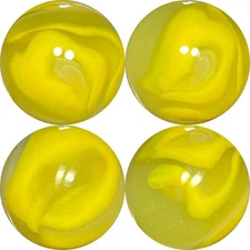 MINT 5/8"  AKRO "LEMONADE" UV FLUORESCENT MARBLE