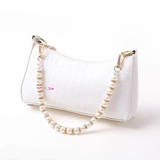 For Women Handbag Purse H1 Elegant Bead Pearl Handle Strap Chain