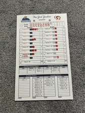 Trenton Thunder Bowie Baysox Game Used Lineup Card 6/16/2019