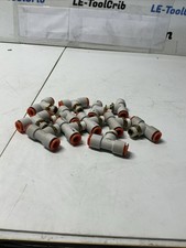 Lot of 12 SMC 3/8” Push To Connect Tee Fittings V-963