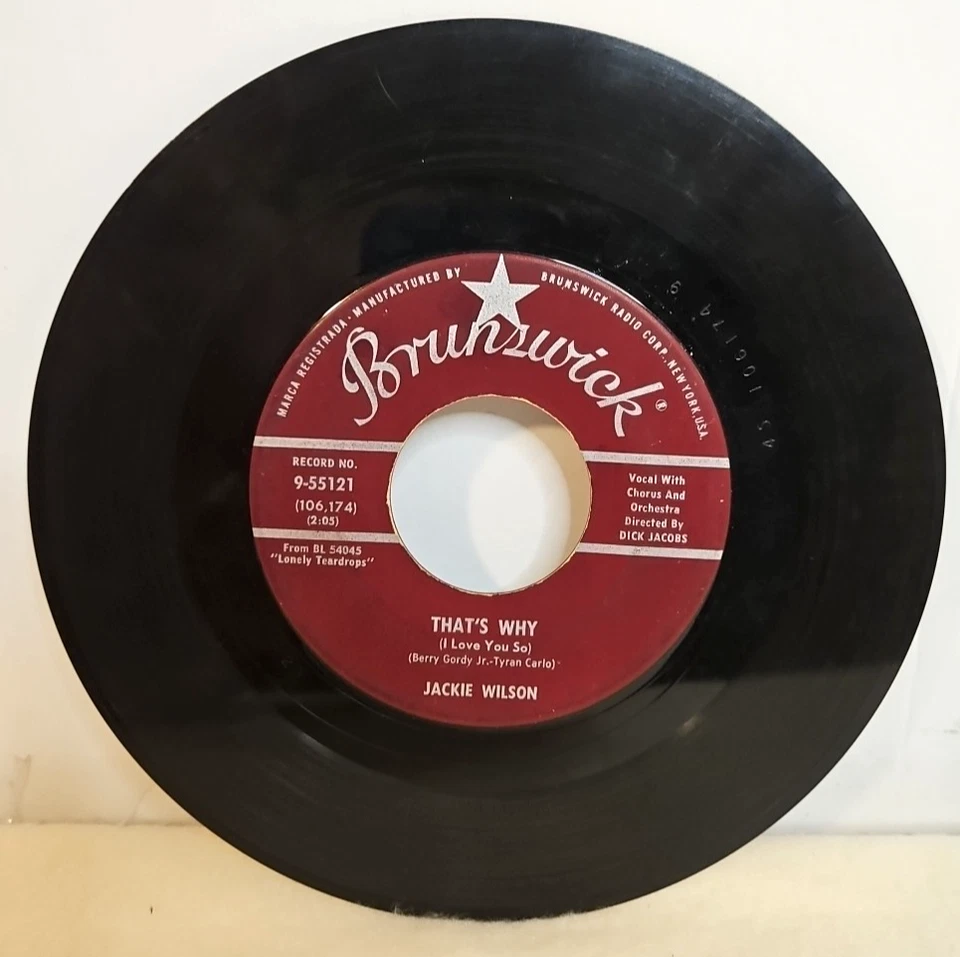 Jackie Wilson – That's Why (I Love You So) - 1959 Brunswick R&B/Soul 7" Single Foto 2 de 4