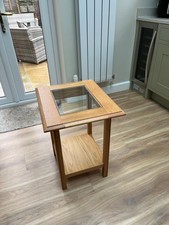 M&S Marks and Spencer Lichfield Oak Coffee Table with Glass Top