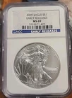 2009 American Silver Eagle Early Release NGC MS 69