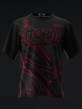 Custom Name STORM BLACKOUT - BLACK RED Bowling Jersey Men's  Women's Size