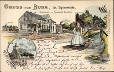 Litho Burg im Spreewald, Restaurant zur Spreewald Eisenbahn,... - 10528041
