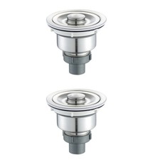 Zestaw 2 odpływów Zlewozmywak kuchenny Śruba spustowa do umywalki