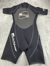 Gotcha Gear Black Gray 2.2mm Titanium Shorty Wetsuit Men's L Surf Wakeboard