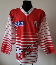 Vintage 1997 Switzerland Hockey Jersey Suisse Ochsner Schanner Nissan Size XL