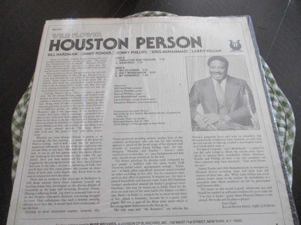 Houston Person Wild Flower NEAR MINT VINYL Muse Records LP SHRINK Van Gelder - Image 3 of 4