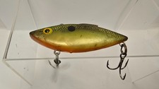 Vintage BILL LEWIS RAT-L-TRAP Fishing Lure 2.5" Gold Green Lipless Crankbait