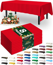 Plastic Table Cloth Disposable 8 Pack, 54 x 108 Inch Table Cloths, Valentines Da