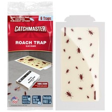 Catchmaster Roach Trap Glue Boards 6-Pk, Adhesive Bug 6-Pack Printed, Red