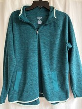 Tek Gear Heathered Teal 1/4-Zip Fleece