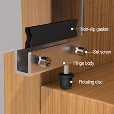 {"Glass Door Hinges":"Glastürscharniere"} {"No Drilling":"Keine Bohrungen"}