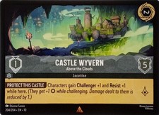 204/204 CASTLE WYVERN ABOVE THE CLOUDS EN10 RARE DISNEY LORCANA CARD