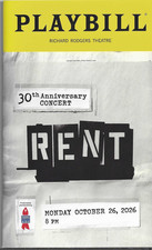 Rent 30th Anniversary Playbill And Ticket Stub Idina Menzel Anthony Rapp Rent 30th Anniversary Playbill And Ticket Stub Idina Menzel Anthony Rapp