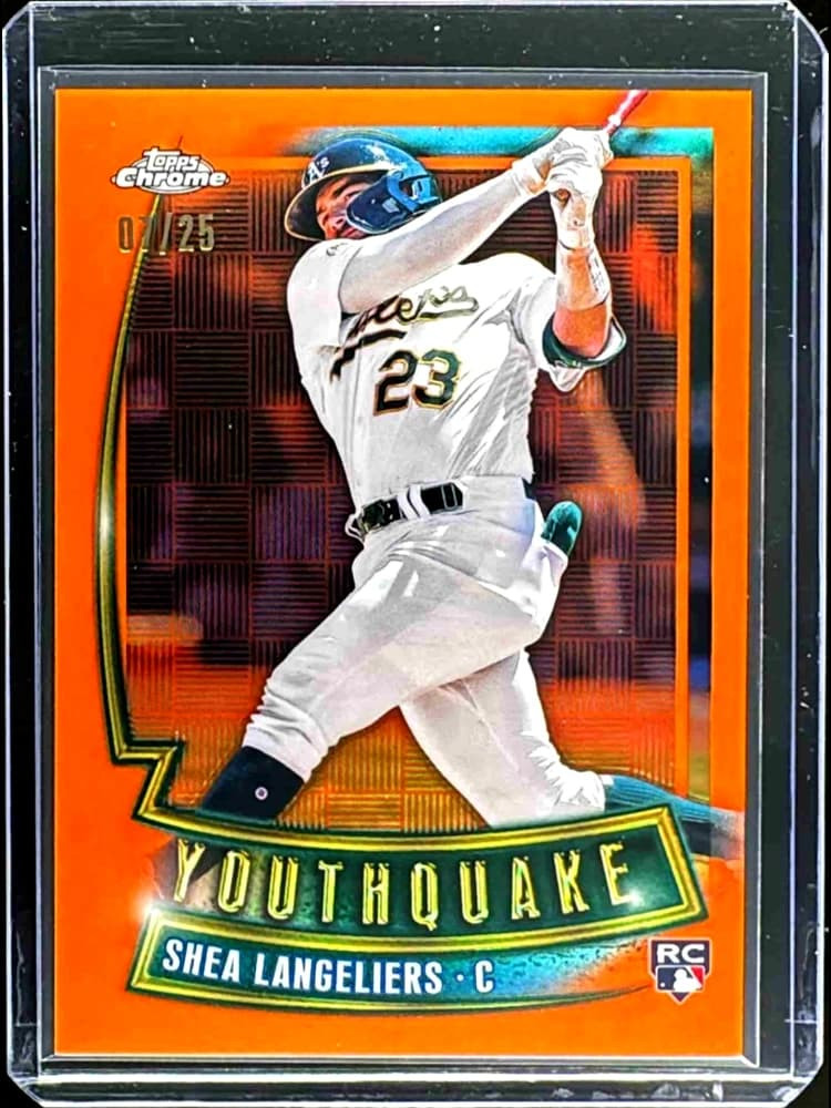 2023 Topps Chrome Shea Langeliers Orange Refractor Youthquake Rookie RC /25