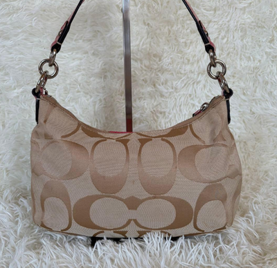 Coach F19218 Signature Stripe Black Demi Crossbody Handbag Retail