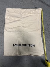 Louis Vuitton Dust Bag Beige Cotton Handbag Purse Storage Cover 21x16.5
