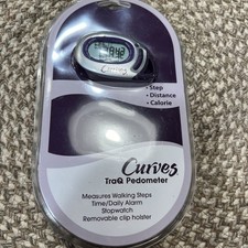 Curves Pedometer Traq Time/Daily Alarm Stopwatch New