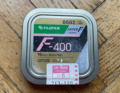 RARE FUJIFILM F-400 8682 16mm Color Negative Film 100ft 30,5m FACTORY SEALED