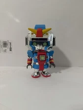 Bonkers Toy Co Robot Figure Chrome Blue Red Mecha Style Collectible Toy